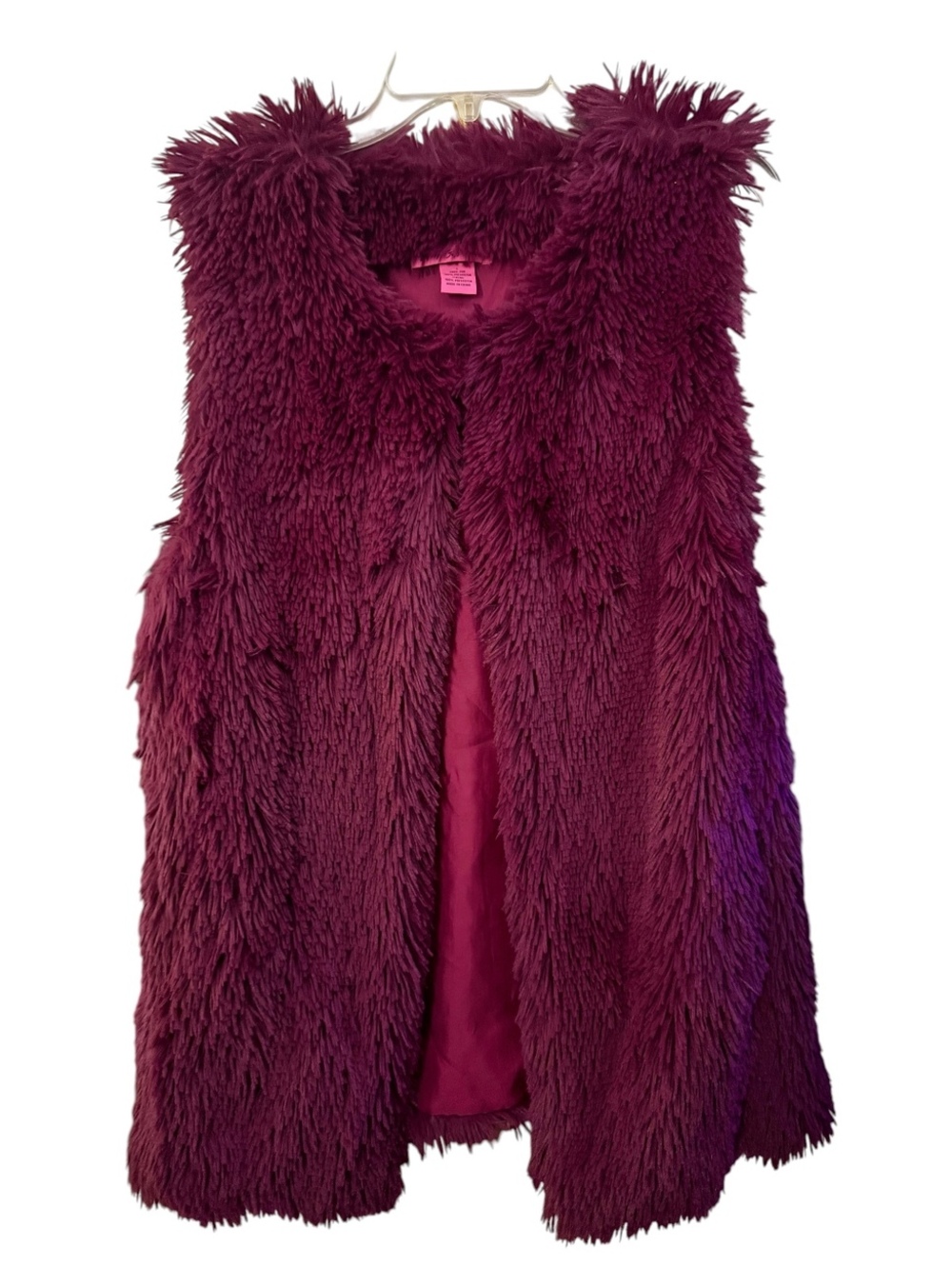 Betsey Johnson Faux Fur Vest L - Picture 1 of 3